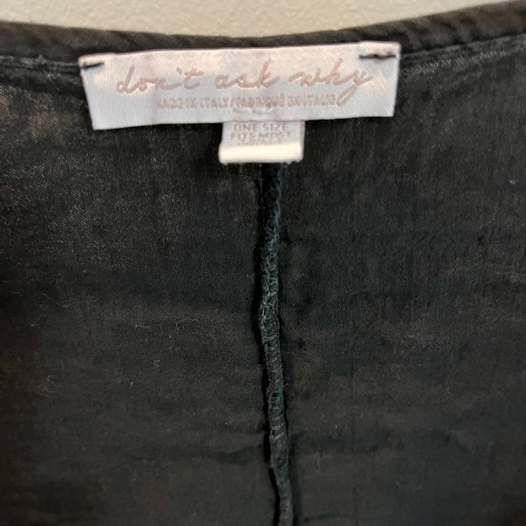 Don’t Ask Why Women’s Black Crop Top - Picture 3 of 3